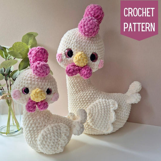Posy and Dandelion the Chickens - Crochet Pattern Duo