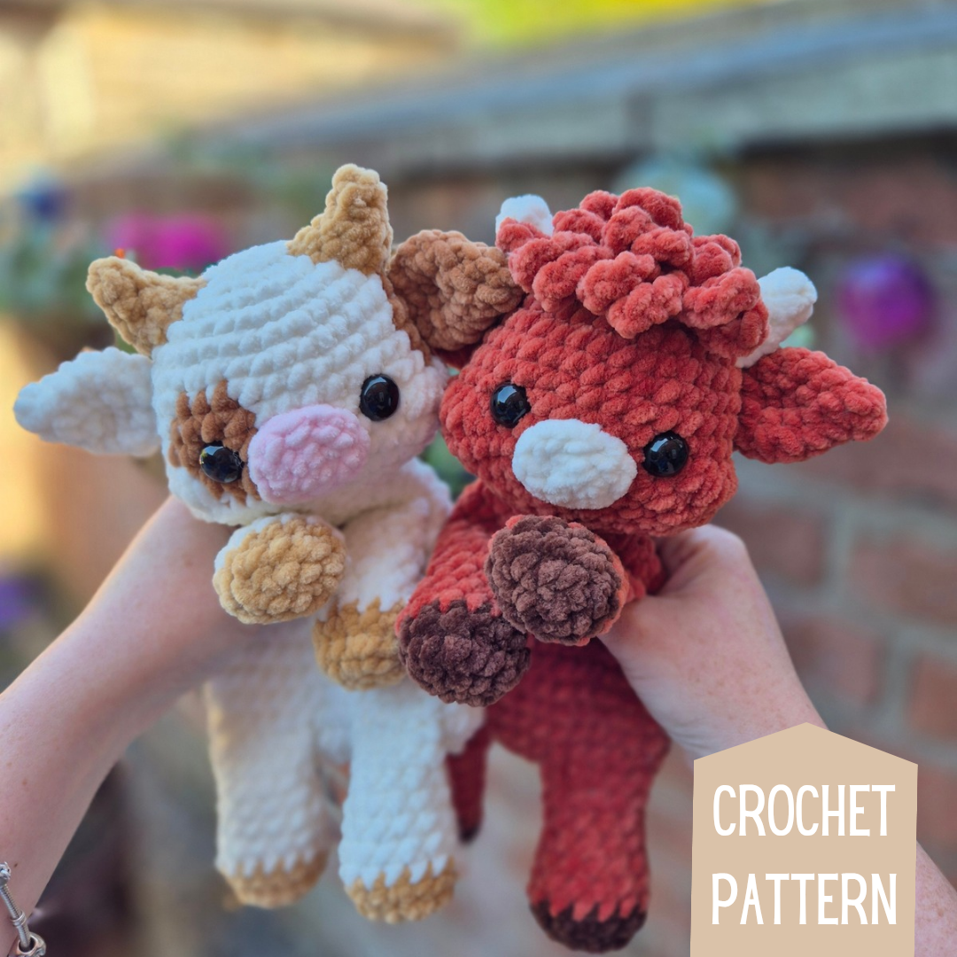 Astrid and Celeste the Cow Snugglers - Crochet Patterns