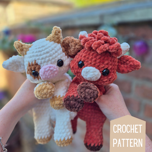 Astrid and Celeste the Cow Snugglers - Crochet Patterns
